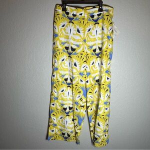 Philosophy Floral Yellow and Blue Wide Leg Pants
